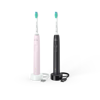 Slika - Philips Sonicare 3100 sonični električni zobni ščetki 2 kosa (HX3675/15) črna/roza
