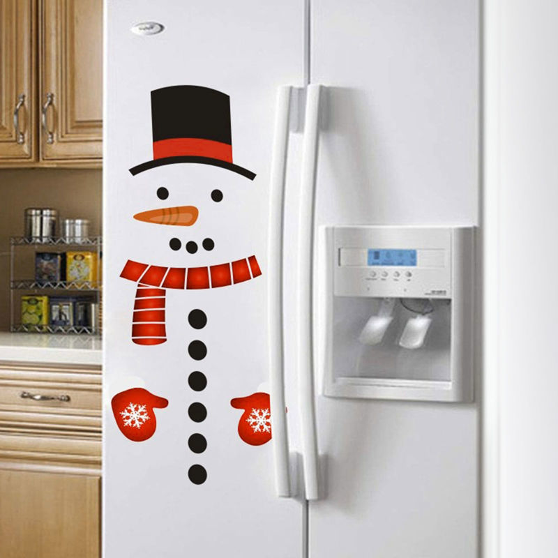 Slika - Božične okrasne nalepke - snežak - 40 x 70 cm