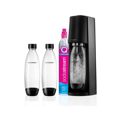 SodaStream Terra Valuepack QC črn aparat za gaziranje (1012812310) + 2 x 1L plastenke