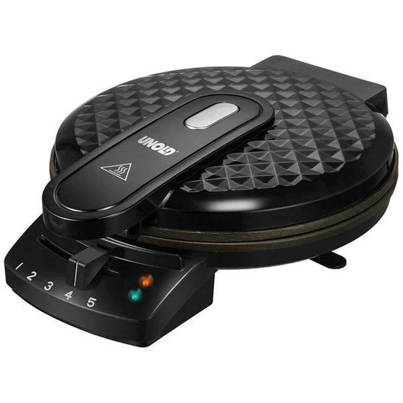 Slika - Unold pekač za vaflje Diamond črn,  regulator 5 stopenj (48235)