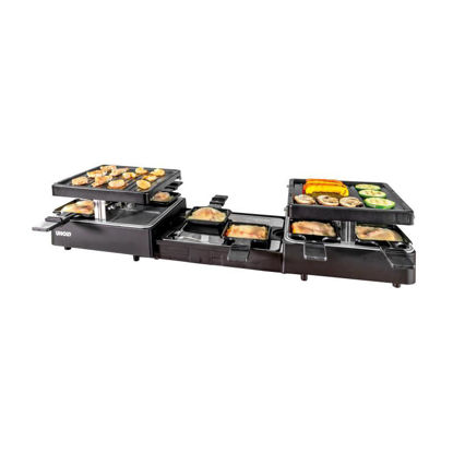 Unold žar za raclette raztegljiv, 8 oseb 1300W  črna (48755)