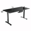 Slika - ULTRADESK Gaming miza MOMENTUM črna, 152,5x70 cm, 75,5 cm, z XXL podlogo za miško, držalom za slušalke, pijačo in mobilni telefon