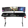 Slika - ULTRADESK Gaming miza FRAG XXL črna, 160 x 75 cm, 75 cm, držalo za pijačo in slušalke, 4x USB, stojalo BEAM, s polno površino XXL miške