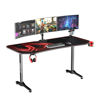 Slika - ULTRADESK Gaming miza FRAG XXL rdeča, 160 x 75 cm, 75 cm, držalo za pijačo in slušalke, 4x USB, stojalo BEAM, s polno površino XXL podloge za miško
