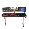 Slika - ULTRADESK Gaming miza FRAG XXL rdeča, 160 x 75 cm, 75 cm, držalo za pijačo in slušalke, 4x USB, stojalo BEAM, s polno površino XXL podloge za miško