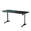 Slika - ULTRADESK Gaming miza FRAG XXL modra, 160 x 75 cm, 75 cm, držalo za pijačo in slušalke, 4x USB, stojalo BEAM, s polno površino XXL za miško