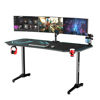 Slika - ULTRADESK Gaming miza FRAG XXL modra, 160 x 75 cm, 75 cm, držalo za pijačo in slušalke, 4x USB, stojalo BEAM, s polno površino XXL za miško