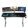 Slika - ULTRADESK Gaming miza FRAG XXL modra, 160 x 75 cm, 75 cm, držalo za pijačo in slušalke, 4x USB, stojalo BEAM, s polno površino XXL za miško