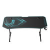 Slika - ULTRADESK Gaming miza FRAG XXL modra, 160 x 75 cm, 75 cm, držalo za pijačo in slušalke, 4x USB, stojalo BEAM, s polno površino XXL za miško