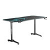 Slika - ULTRADESK Gaming miza FRAG XXL modra, 160 x 75 cm, 75 cm, držalo za pijačo in slušalke, 4x USB, stojalo BEAM, s polno površino XXL za miško