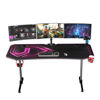 Slika - ULTRADESK Gaming miza FRAG XXL roza, 160 x 75 cm, 75 cm, držalo za pijačo in slušalke, 4x USB, stojalo BEAM, s polno površino XXL za miško