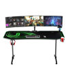 Slika - ULTRADESK Gaming miza FRAG XXL zelena, 160 x 75 cm, 75 cm, držalo za pijačo in slušalke, 4x USB, stojalo BEAM, s polno površino XXL miške
