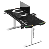 Slika - ULTRADESK Gaming miza FORCE SNOW - bela, 166x70 cm, 66-86 cm, 5 nivojev višine, z XXL podlogo za miško, RGB osvetlitev, držalo za pijačo in slušalke