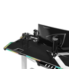 Slika - ULTRADESK Gaming miza FORCE SNOW - bela, 166x70 cm, 66-86 cm, 5 nivojev višine, z XXL podlogo za miško, RGB osvetlitev, držalo za pijačo in slušalke