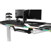 Slika - ULTRADESK Gaming miza FORCE SNOW - bela, 166x70 cm, 66-86 cm, 5 nivojev višine, z XXL podlogo za miško, RGB osvetlitev, držalo za pijačo in slušalke