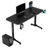 Slika - ULTRADESK Gaming miza FRAG - ČRNA V3, 140x60 cm, 76 cm, z XXL podlogo za miško, 4xUSB, z ultradesk BEAM, držalom za pijačo in slušalke