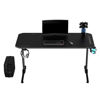 Slika - ULTRADESK Gaming miza FRAG - ČRNA V3, 140x60 cm, 76 cm, z XXL podlogo za miško, 4xUSB, z ultradesk BEAM, držalom za pijačo in slušalke