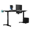 Slika - ULTRADESK Gaming miza FRAG - ČRNA V3, 140x60 cm, 76 cm, z XXL podlogo za miško, 4xUSB, z ultradesk BEAM, držalom za pijačo in slušalke