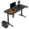 Slika - ULTRADESK Gaming miza FRAG - GOLD V3, 140x60 cm, 76 cm, z XXL podlogo za miško, 4x USB, z ultradesk BEAM, držalom za pijačo in slušalke