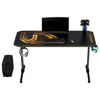 Slika - ULTRADESK Gaming miza FRAG - GOLD V3, 140x60 cm, 76 cm, z XXL podlogo za miško, 4x USB, z ultradesk BEAM, držalom za pijačo in slušalke