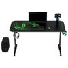 Slika - ULTRADESK Gaming miza FRAG - GREEN V3, 140x60 cm, 76 cm, z XXL podlogo za miško, 4xUSB,  z ultradesk BEAM, držalom za pijačo in slušalke