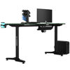 Slika - ULTRADESK Gaming miza FRAG - GREEN V3, 140x60 cm, 76 cm, z XXL podlogo za miško, 4xUSB,  z ultradesk BEAM, držalom za pijačo in slušalke