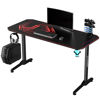 Slika - ULTRADESK Gaming miza FRAG - RDEČA V3, 140x60 cm, 76 cm, z XXL podlogo za miško, 4xUSB, z ultradesk BEAM, držalom za pijačo in slušalke