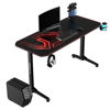 Slika - ULTRADESK Gaming miza FRAG - RDEČA V3, 140x60 cm, 76 cm, z XXL podlogo za miško, 4xUSB, z ultradesk BEAM, držalom za pijačo in slušalke