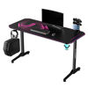 Slika - ULTRADESK Gaming miza FRAG roza V3, 140x60 cm, 76 cm, z XXL podlogo za miško, 4xUSB, z ultradesk BEAM, držalom za pijačo in slušalke