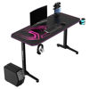 Slika - ULTRADESK Gaming miza FRAG roza V3, 140x60 cm, 76 cm, z XXL podlogo za miško, 4xUSB, z ultradesk BEAM, držalom za pijačo in slušalke