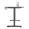 Slika - ULTRADESK CRUISER BLACK Gaming miza, 160x70 cm, 66-82 cm, držalo za slušalke, 3 luknje za kabel, nastavljiva višina