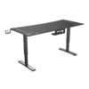 Slika - ULTRADESK CRUISER BLACK Gaming miza, 160x70 cm, 66-82 cm, držalo za slušalke, 3 luknje za kabel, nastavljiva višina