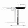 Slika - ULTRADESK Gaming miza WINGER - bela, 111x155x60 cm, 75-122 cm, elektronsko nastavljiva, RGB osvetlitev, držalo za slušalke