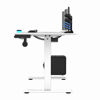 Slika - ULTRADESK Gaming miza LEVEL V2 bela, 140x68cm, 72-117cm, električno nastavljiva višina, z XXL podlogo za miško, pijačo in slušalko