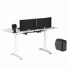 Slika - ULTRADESK Gaming miza LEVEL V2 bela, 140x68cm, 72-117cm, električno nastavljiva višina, z XXL podlogo za miško, pijačo in slušalko