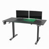 Slika - ULTRADESK Gaming miza LEVEL V2 GREEN, 140x68cm, 72-117cm, električno nastavljiva višina, z XXL podlogo za miško, pijačo in slušalko