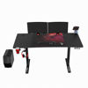 Slika - ULTRADESK Gaming miza LEVEL V2 rdeča, 140x68cm, 72-117cm, električno nastavljiva višina, z XXL podlogo za miško, pijačo in slušalkami