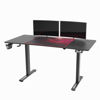 Slika - ULTRADESK Gaming miza LEVEL V2 rdeča, 140x68cm, 72-117cm, električno nastavljiva višina, z XXL podlogo za miško, pijačo in slušalkami
