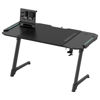 Slika - ULTRADESK Gaming miza SPACE XXL V2 črna, 144x70 cm, 75 cm, LED RGB osvetlitev s ploščo na dotik, z XXL podlogo za miško