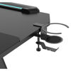 Slika - ULTRADESK Gaming miza SPACE XXL V2 črna, 144x70 cm, 75 cm, LED RGB osvetlitev s ploščo na dotik, z XXL podlogo za miško
