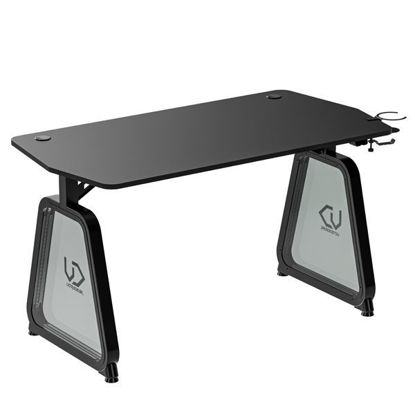 ULTRADESK Gaming miza BOOSTER, 136x70,5 cm, 75 cm, RGB osvetlitev, držalo za pijačo in slušalke