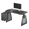 Slika - ULTRADESK Gaming miza BOOSTER, 136x70,5 cm, 75 cm, RGB osvetlitev, držalo za pijačo in slušalke