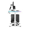 Slika - ULTRADESK Gaming miza IRON WHITE, 132,5x60,5 cm, 71-81 cm, mehansko nastavljiva višina, RGB osvetlitev