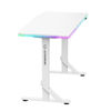 Slika - ULTRADESK Gaming miza IRON WHITE, 132,5x60,5 cm, 71-81 cm, mehansko nastavljiva višina, RGB osvetlitev