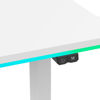 Slika - ULTRADESK Gaming miza IRON WHITE, 132,5x60,5 cm, 71-81 cm, mehansko nastavljiva višina, RGB osvetlitev