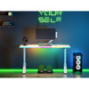Slika - ULTRADESK Gaming miza IRON WHITE, 132,5x60,5 cm, 71-81 cm, mehansko nastavljiva višina, RGB osvetlitev