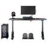 Slika - ULTRADESK Gaming miza IRON BLACK, 132,5x60,5 cm, 71-81 cm, mehansko nastavljiva višina, RGB osvetlitev
