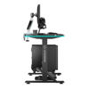 Slika - ULTRADESK Gaming miza IRON BLACK, 132,5x60,5 cm, 71-81 cm, mehansko nastavljiva višina, RGB osvetlitev
