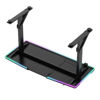 Slika - ULTRADESK Gaming miza IRON BLACK, 132,5x60,5 cm, 71-81 cm, mehansko nastavljiva višina, RGB osvetlitev