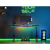 Slika - ULTRADESK Gaming miza IRON BLACK, 132,5x60,5 cm, 71-81 cm, mehansko nastavljiva višina, RGB osvetlitev